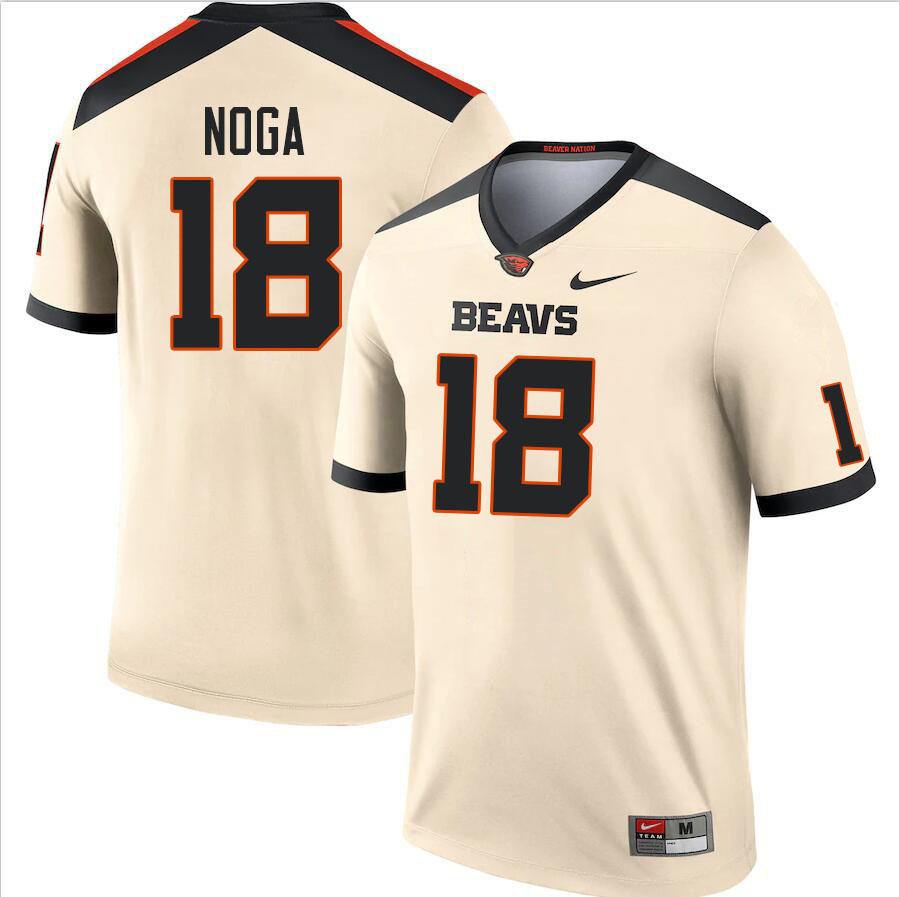 Men #18 Jeremiah Noga Oregon State Beavers College Football Jerseys Stitched Sale-Cream